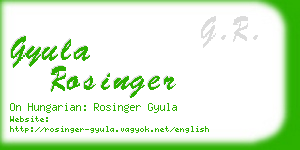 gyula rosinger business card